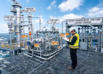 Oil gas petrochemical pressure and flow skid