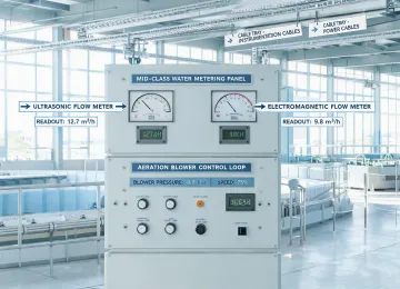 Water wastewater flow and aeration instrumentation